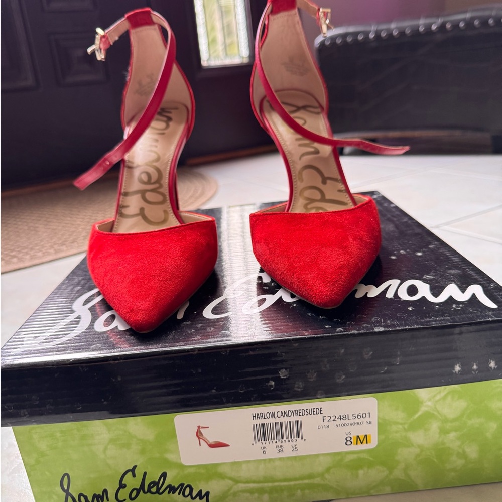 Sam Edelman Red Suede Heels